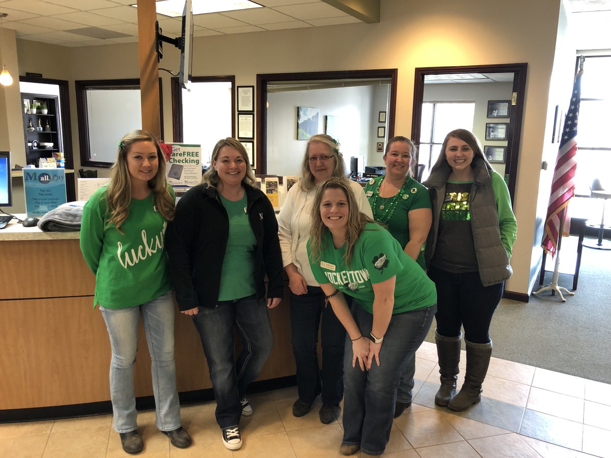 MichiganOneCCU's tweet photo. It's Appreciation Spirit Week at M1. We are celebrating our Amazing staff members. Today is wear GREEN to celebrate St. Patrick's Day! https://t.co/kGsuiHksCx