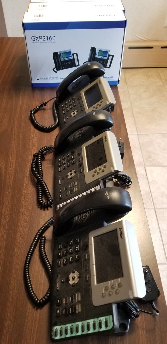 Yealink to <a href="/GrandstreamNet/">Grandstream Networks</a> swap complete. Customer happier great call quality.