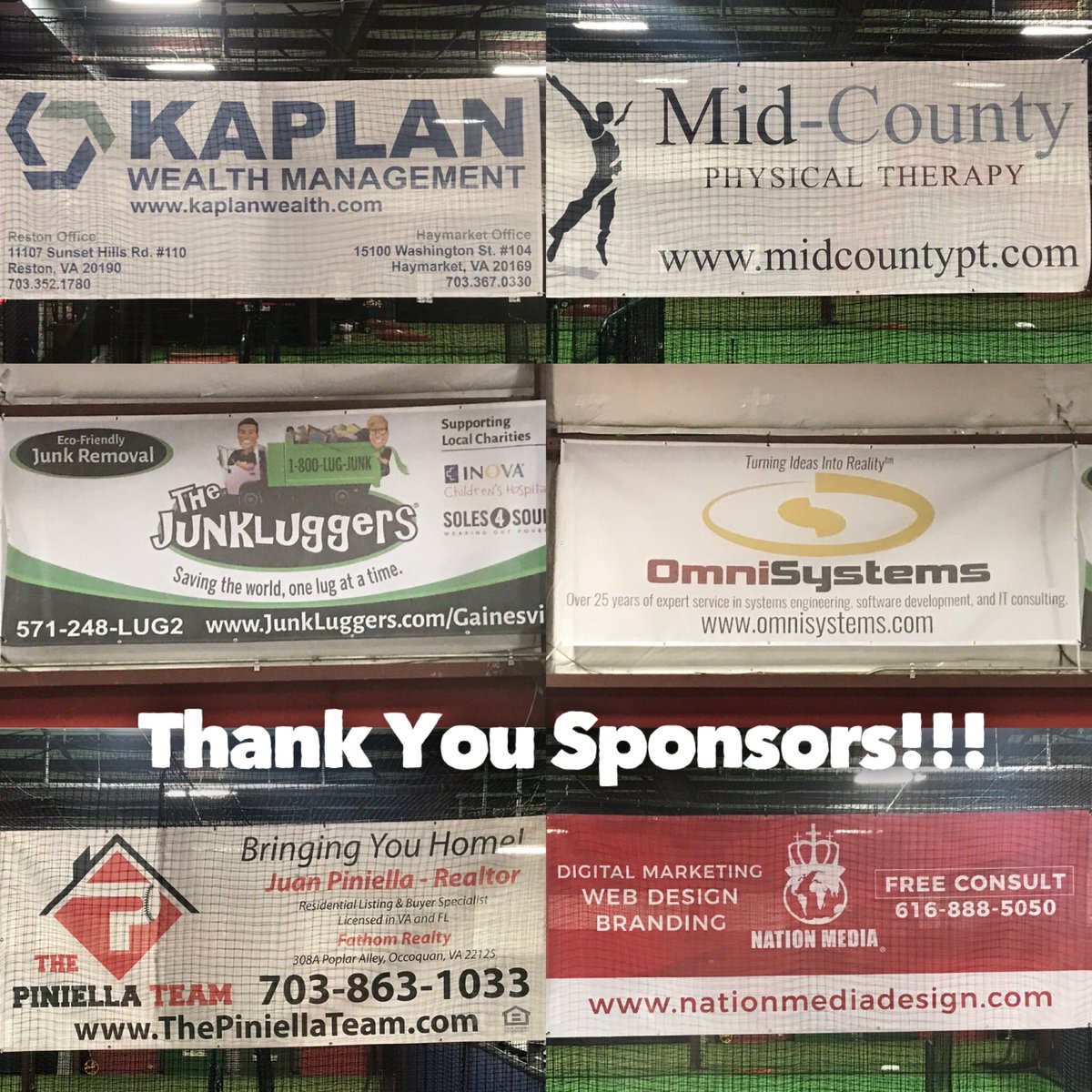 Thank you to our sponsors!!!  All great companies involved in our community!!! #CGFam