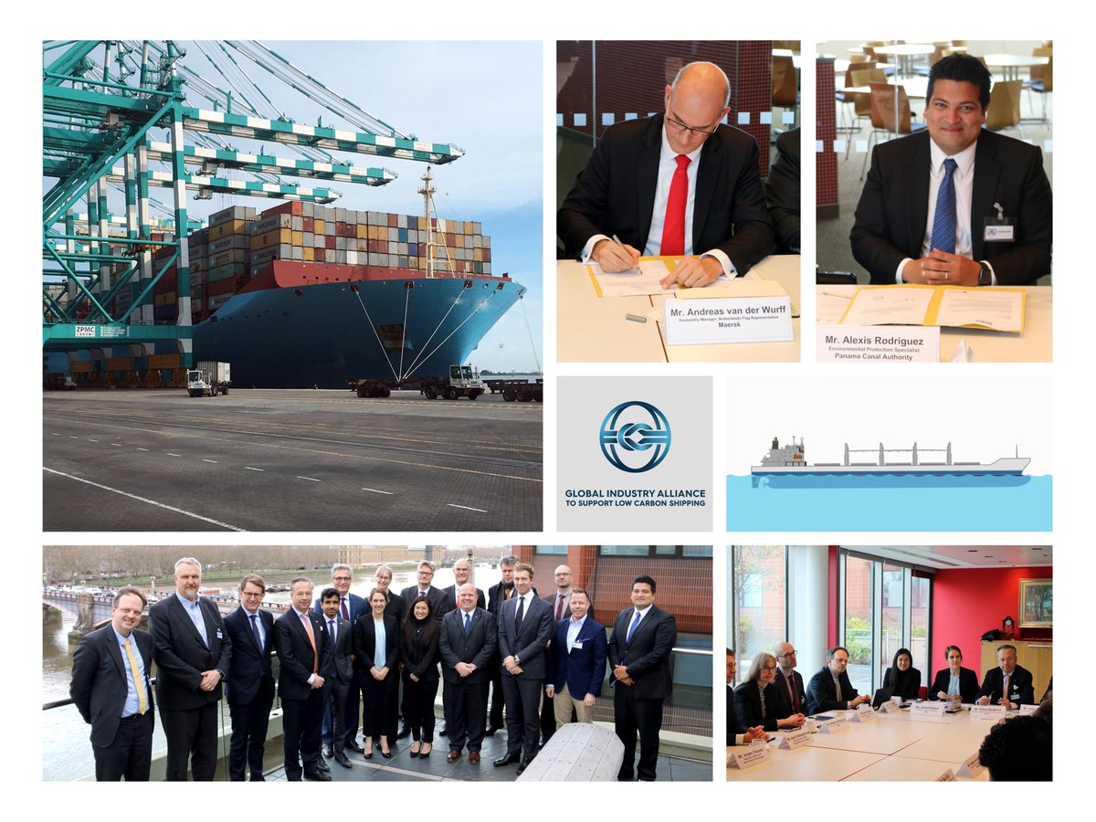 The <a href="/thepanamacanal/">The Panama Canal</a> Authority and <a href="/Maersk/">Maersk</a> have joined the Global Industry Alliance to Support Low Carbon Shipping (GIA) of shipowners, operators, class societies, engine + technology builders &amp; suppliers, big data providers, oil companies and ports: bit.ly/1Vat83h