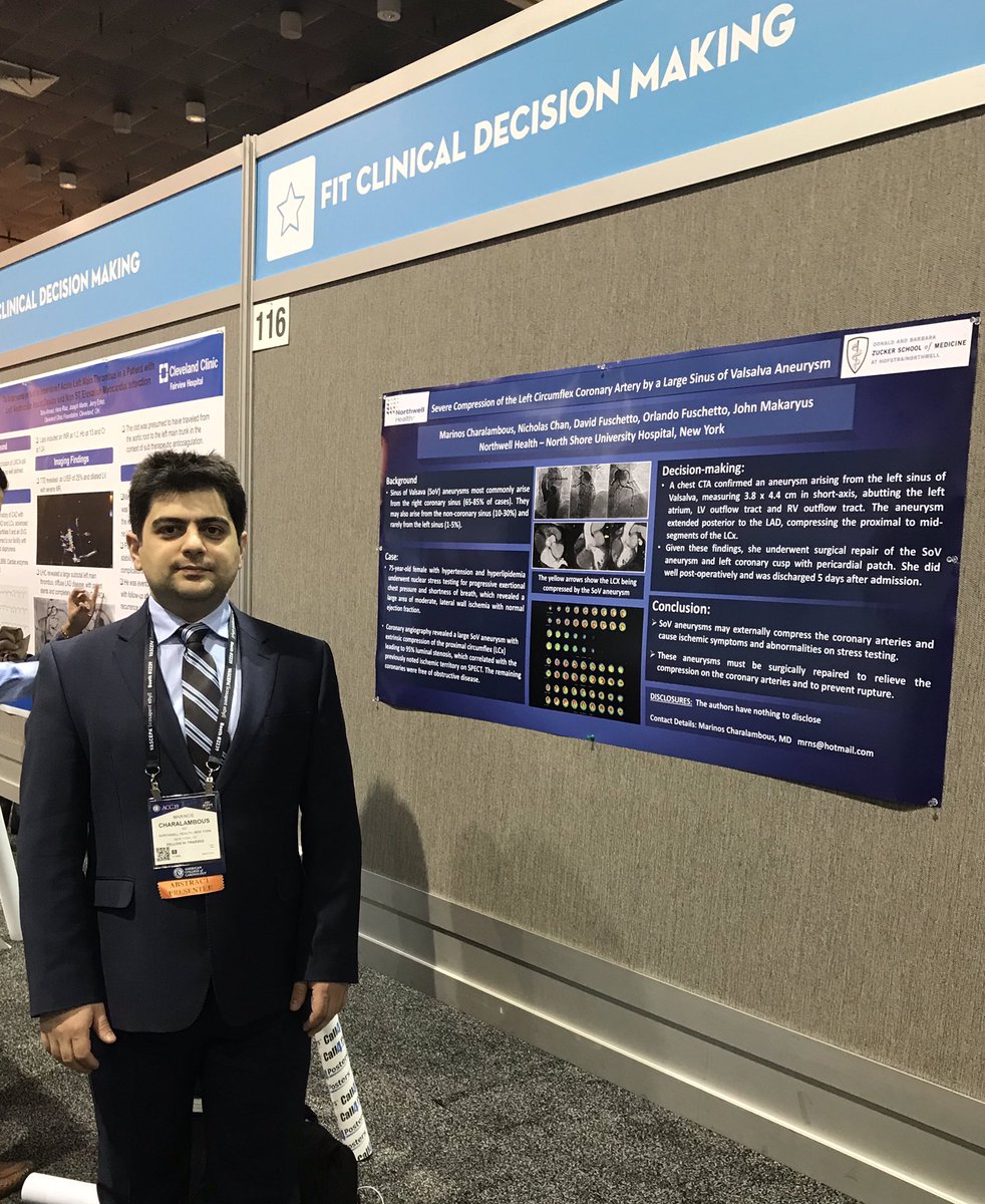 MarinosChar's tweet photo. Poster presentation #ACC2019 in New Orleans @NorthwellHealth @PerwaizMeraj @stentdoc1 @MarinosChar #ACCFIT #ACCFITOntheGo #FellowsForum https://t.co/1pdKJTtfwa