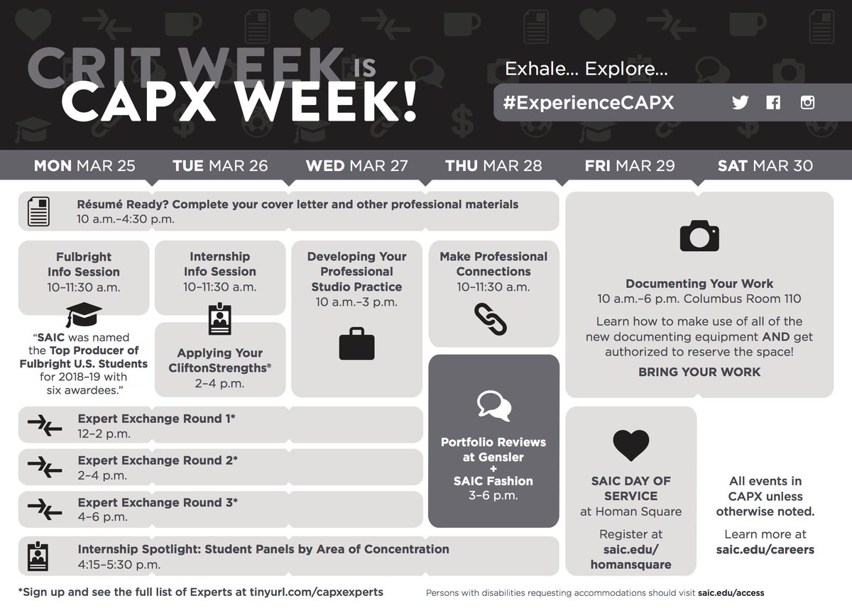 📌🎉 ANNOUNCING: CAPX Week 2019!

We're excited to announce that the second annual CAPX Week will be taking place during Crit Week from March 25-30 at CAPX!

View the full program guide here: tinyurl.com/CAPXWeek2019
.
#experienceCAPX
#CAPXWeek2019