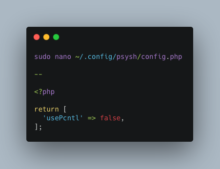 25YearsADev's tweet photo. If you have PHP 7.3 installed and Tinker is not working, there's an easy workaround...

#php73 #laravel #tinker #osx https://t.co/76g6juPJmE