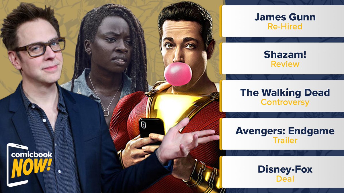 BrandonDavisBD's tweet photo. Today! See my #Shazam interview with @ZacharyLevi, discuss the re-hiring of @JamesGunn, and break down that shocking #TheWalkingDead episode with @chriskillian and I on ComicBook NOW!
2pm ET. Right here: https://t.co/4krNS2irzv https://t.co/3pMcRVzEsA
