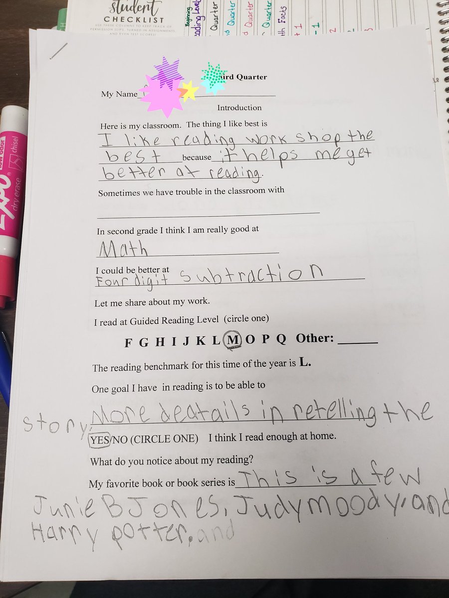 grade2snippets's tweet photo. Second grade students are creating their own report cards to go home with regular report cards on Friday. @JE_WoodardEle @MauryCoSchools #studentled #growmaury #goalsetting #woodardsbest #wearewoodard https://t.co/9B9ioOk91V