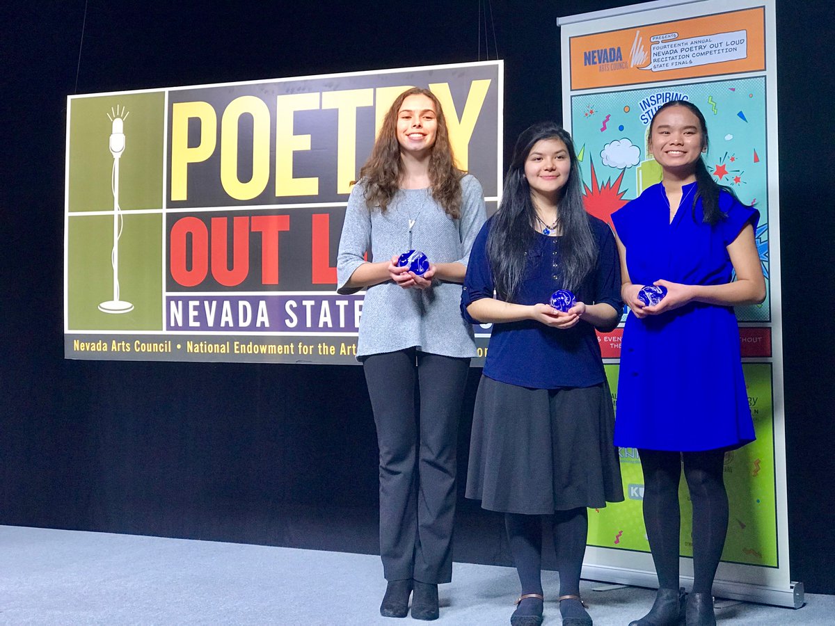 Congrats 🎉 to Vanessa Aponte, a senior at <a href="/Legacy_LHS/">Legacy Longhorns</a> for winning 1st place in <a href="/PoetryOutLoud/">PoetryOutLoud</a> State Competition. She will now represent #Nevada at the #PoetryOutLoud National Finals on May 1, 2019 in Washington, D.C.  👏 Good luck! #POL19 #1ForKids