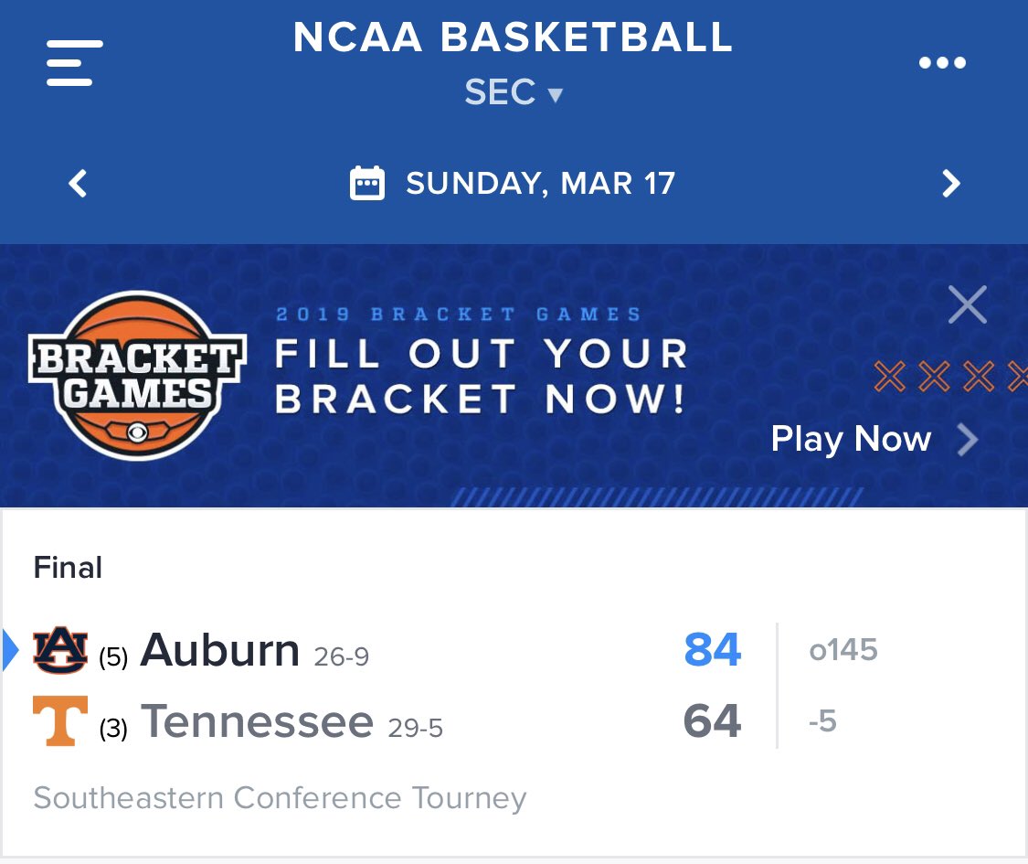 And I say: “GOOD FOR AUBURN!” @MarchMadness #SEC #SouthEasternConference