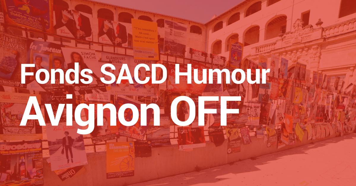Le dépôt des dossiers pour le Fonds SACD Humour Avignon OFF est ouvert !
Proposez jusqu'au 30 avril 2019 votre one man/woman show, seul(e) en scène ou spectacle de sketches (à 1, 2, voire 3 interprètes) présenté à <a href="/avignonleoff/">welovevrs</a>.
Infos 👉 sacd.fr/fonds-sacd-hum…
#OFF19 #avignon
