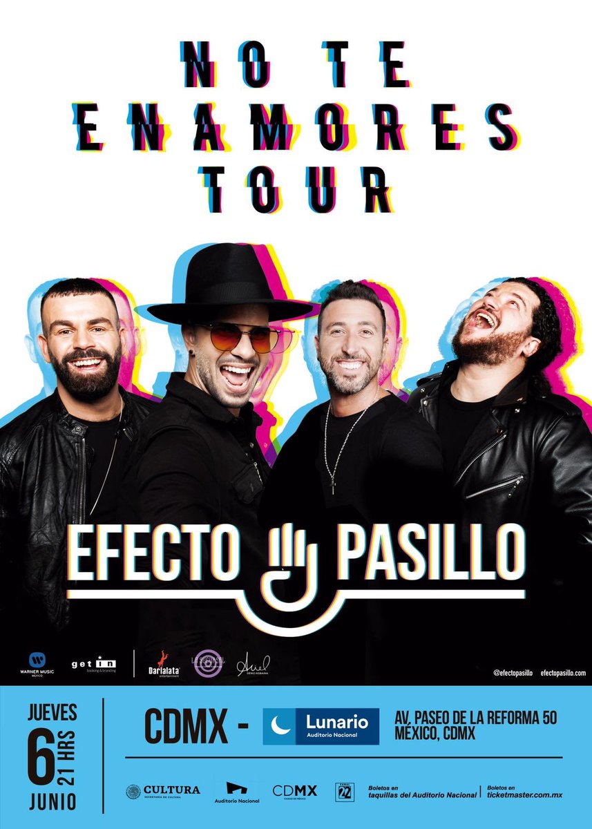 🇲🇽🇲🇽 MÉXICO ¡Ya es oficial, qué emoción! ¡Qué ganas teníamos de volver! El próximo 6 de junio regresamos a México y no podemos aguantar las ganas 😬 Ya pueden conseguir sus boletos aquí 👉 ticketmaster.com.mx/efecto-pasillo… <a href="/warnermusicmex/">Warner Music México</a> <a href="/Ticketmaster_Me/">Ticketmaster México</a>