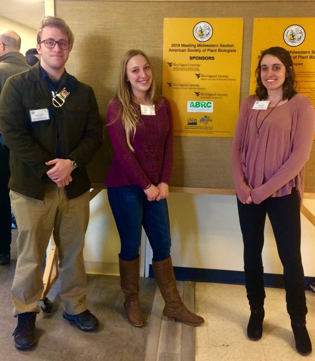 knbryant3's tweet photo. Had a blast with my lab mates at the ASPB midwest meeting in Morgantown, WV this past weekend! I presented some of my sap flux research from this past Summer and Allison and Sam presented fantastic posters. Thank you @ASPB for having us! @ecophysiolab https://t.co/nYwqGSovFP