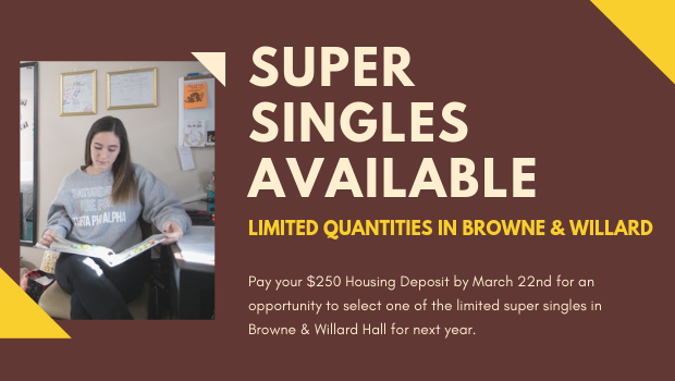 Housing Deposits are due this Friday! Limited Quantities of Super Singles are available in Browne &amp; Willard.  Pay your deposit so you don't miss out living on-campus next year!  #RICLife #RICResLife #HousingDeposit #RICNews #LiveAtRIC #RICHousing #Anchors