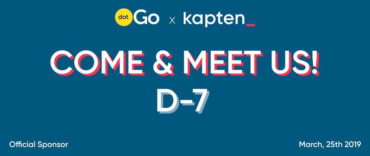 Kapten_tech's tweet image. 🎉Only one week left to @dotGoEu! 
Kapten is proud to sponsor #DotGo 2019. Our tech team can&apos;t wait to meet all of you and to present our stack and organization 🔧👩🏼‍💻
#DotGo