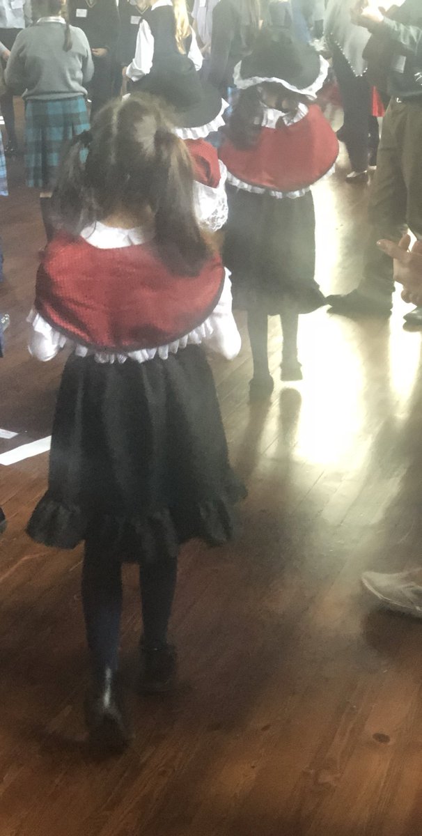 HeadofJuniors's tweet photo. And a very thoughtful parting gift from @HowellsSchool delivered by @GDST Juniors in National Welsh dress #empathy #perfecthosts #welshcakes https://t.co/KnpksXLWBP