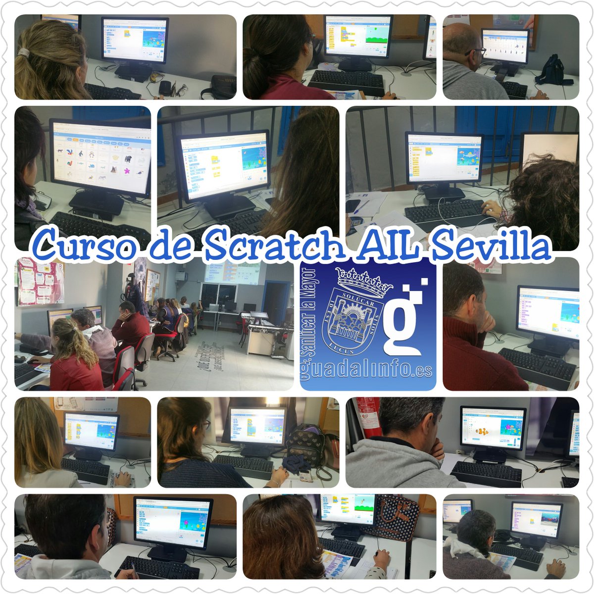 Mas de una veintena de AIL de Sevilla de la <a href="/RedGuadalinfo/">Vuela Guadalinfo</a>  se forman en @guadasanlucarm en #Scratch 
<a href="/Cmota/">Carmen Mota</a> @consorciofr <a href="/solucar_radio/">Solúcar Radio</a> la idea poder programar este Curso en un futuro en sus respectivos centros.
#
guadalinfosanlucarlamayor.blogspot.com/2019/03/curso-…