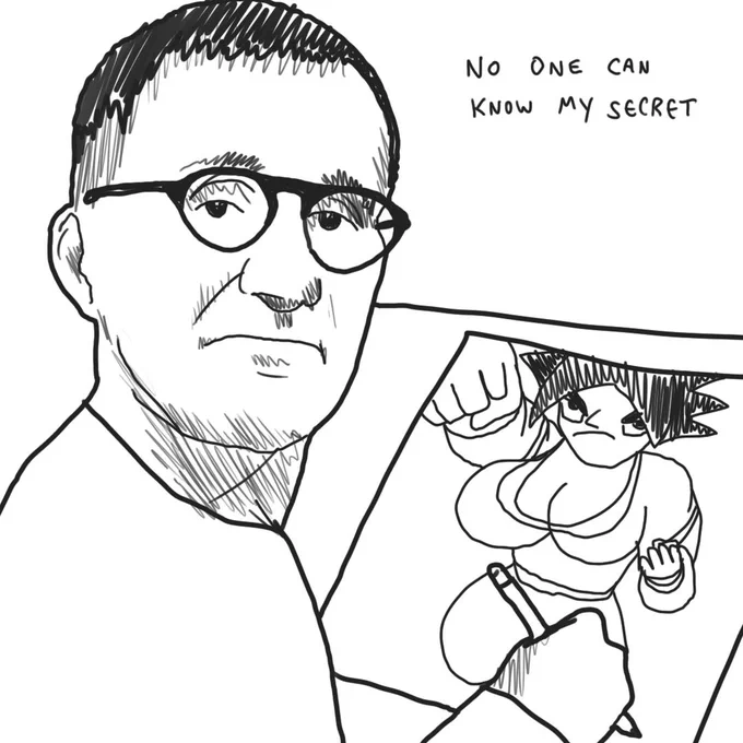 here's everyone's favorite german playwright Bertolt Brecht slappin some titties on goku 