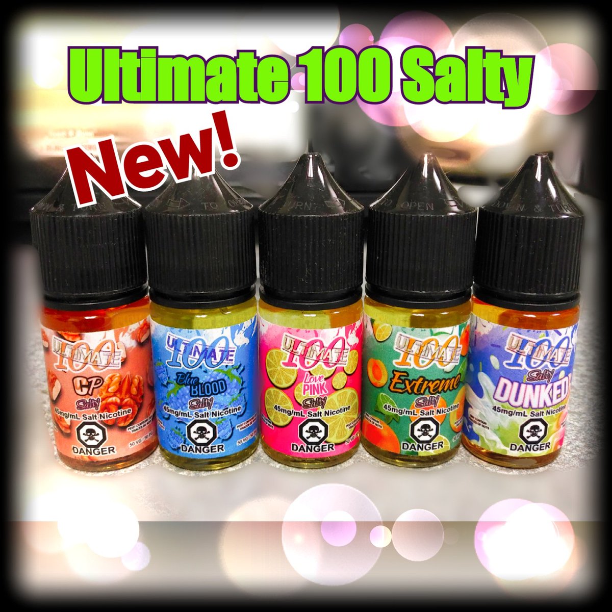 TLGcanadaCorp's tweet photo. Ultimate 100 salts are here!
#ejuice #vapefam #vape #saltnics #vapenation #vapewholesale #vaper #vapers https://t.co/ozIfUMAEC1