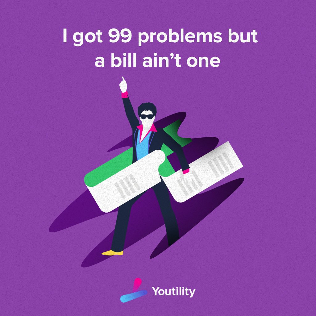 youtilityuk's tweet photo. I Got 99 problems but a #bill ain’t one. 
.
Download #Youtility on the iOS app store today. Youtility brings all your home finances into one place. Track, compare, switch and save, all in-app.
.
#download #moneysaving #moneysavingapp https://t.co/7zeImqRJk9