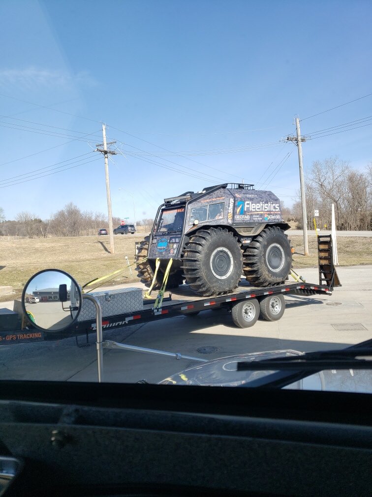 NSP_TroopB's tweet photo. Today some guys from Florida pulled up at beaver lake NE with their amphibious vehicle to help. https://t.co/3hLAH8yR9w