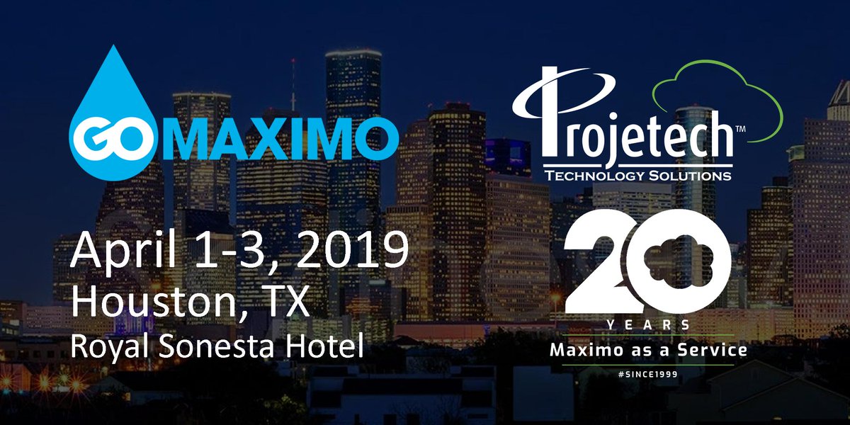 Projetech_Inc's tweet image. Projetech will be at the upcoming @GOMaximo1 event in Houston, TX! No matter where you are in your Maximo journey, stop by the Projetech booth to see how we can take your Maximo to the next level #Since1999 #IBMMaximo #MaximoCloud