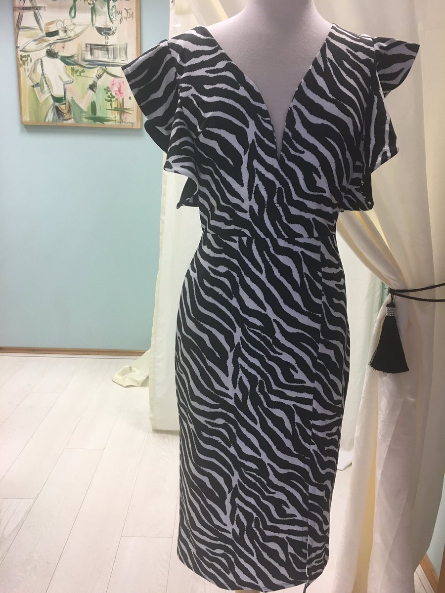Animal print midi dress