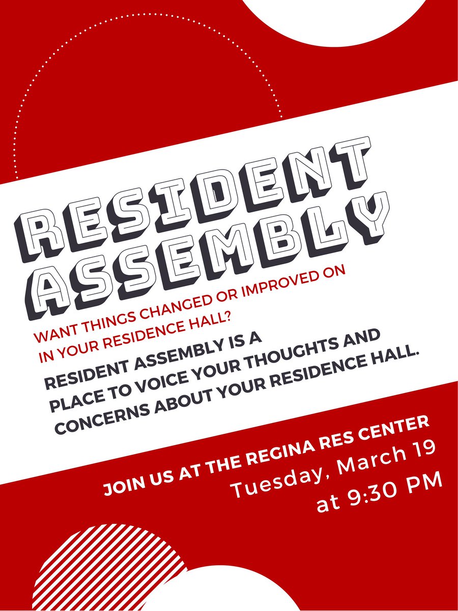 SXURHA's tweet photo. Welcome back, SXU residents! 😄 We hope you’re settling in back on campus! Just a reminder that tomorrow is the March #ResidentAssembly! 🗣 Come and voice your opinions and concerns about campus life & get a chance to win something from the Mystery Box!
📣📣📣
#SXURHA #BOBEvent https://t.co/5mOkk6upxw