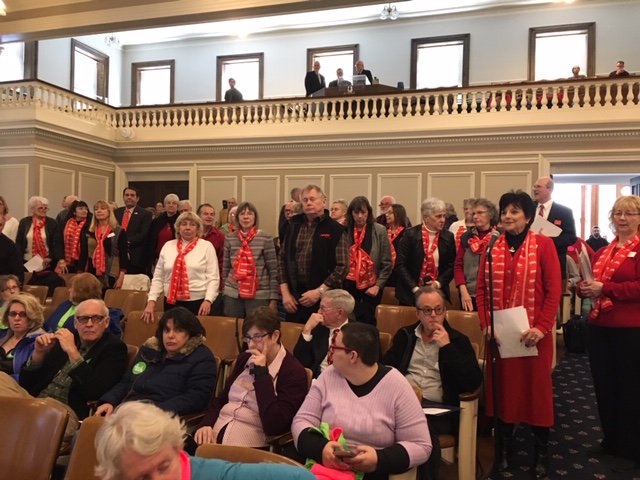 AARPNH's tweet image. AARP volunteer advocates are out in force at today's budget hearing.  #nhpolitics @AARPadvocates
