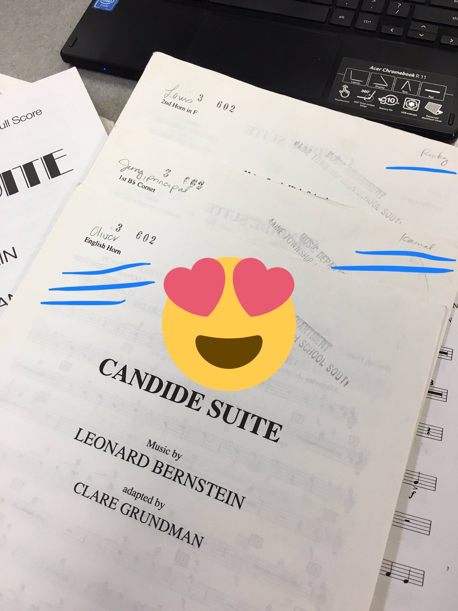 pdsholt's tweet photo. Great Monday: I was labeling music for our next concert when I stumbled upon something... I spy not one, not two, but THREE Talukders!!! @MEFineArts ♥️🎶♥️🎶♥️ #creativemindsfamily @kamal_trumpet https://t.co/wuQQ7bgsrp