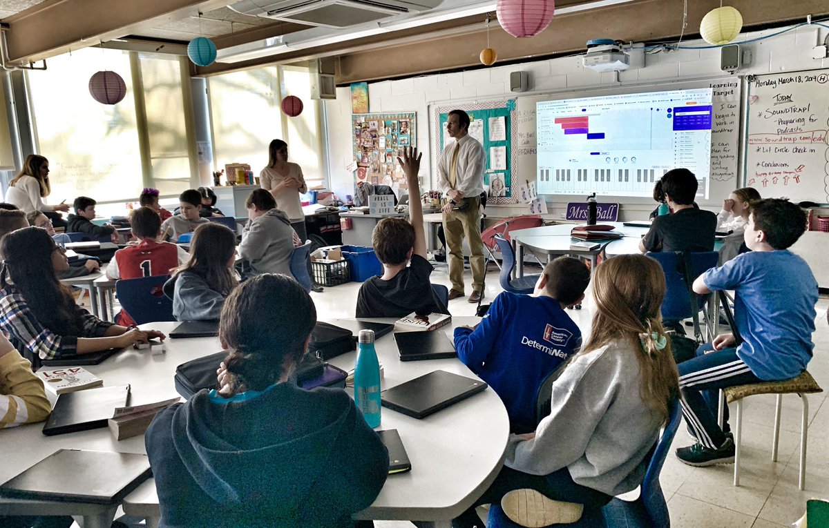 So great. 6th grade ELA teachers at <a href="/109Shepard/">@109Shepard</a> &amp; <a href="/109Caruso/">Caruso Middle School</a> are giving their students an opportunity to create podcasts where they’ll be sharing their insight about life lessons with the world. NPR Student Podcast Challenge: npr.org/2018/11/15/650… #stuvoice #edtech #engage109