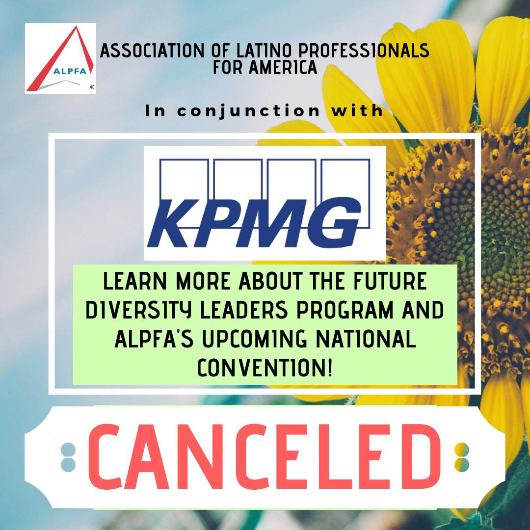 ALPFAPennState's tweet image. Due to unforeseen circumstances, our info session with KPMG tonight has been canceled. Additional information will be sent out later through our social media accounts.