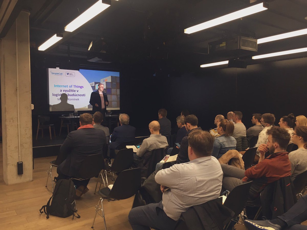 simple_hw's tweet photo. Having great time at #SigfoxIoTMeetup discussing importance of #IoT in logistics #LogistikaBudúctosti #simplehw @PavelSod @vesely_vaclav https://t.co/G4zoWztv1J