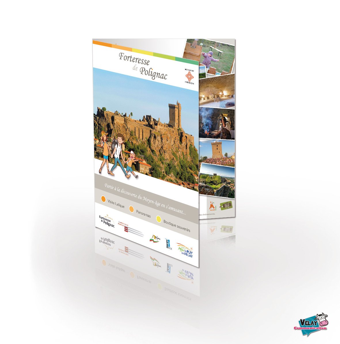 VelayCom's tweet image. Très heureux d'avoir réalisé le nouveau dépliant de l'emblématique Forteresse de Polignac @FPolignac saison 2019, sobriété et mise en page au poil !!! 😀