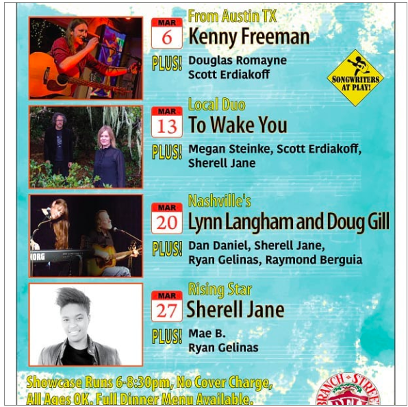 DanDanielMusic's tweet photo. Happy to be playing this Wednesday, March 20th in the #SongwritersAtPlay  event at Branch Street Deli in #ArroyoGrande.
Music 6:00pm. Click on the link below for more info. #Songwriter #Blues #Americana #Livemusic #Liveperformance

https://t.co/bXAnSLPoau https://t.co/3dKqMkLvyE
