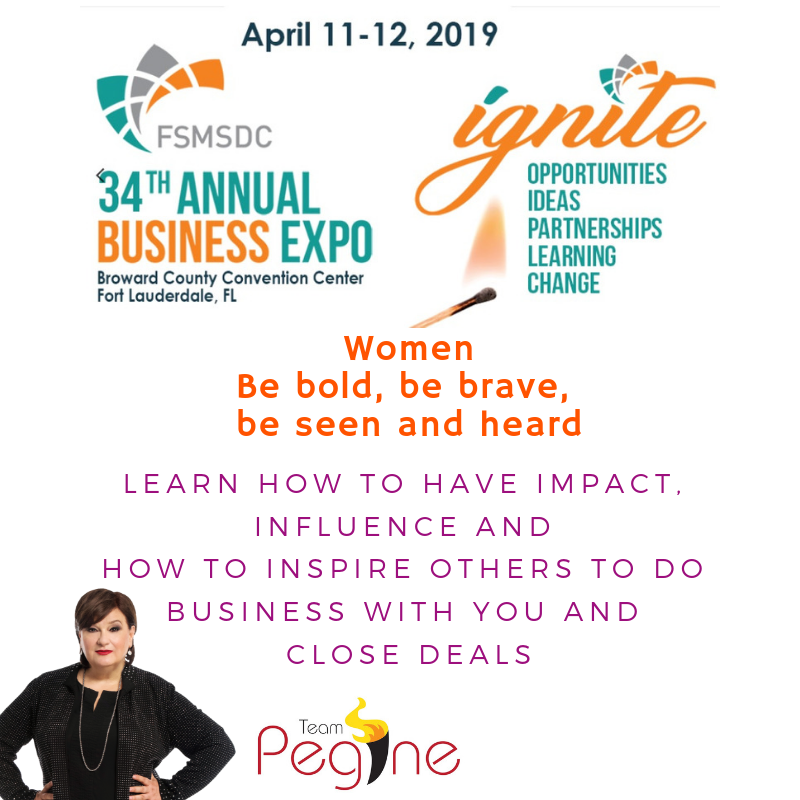 PeginePower's tweet photo. A Women in Business Session "Be Bold Be Brave Be Seen Be Heard Book Business Close Deals" Join women at the Florida State Business Expo Register here https://t.co/CH9s0YfETu
#Diversity #FSMSDCBusinessExpo #SupplierDiversity #Florida #Success
#MBECertification https://t.co/D2tjCkNxul