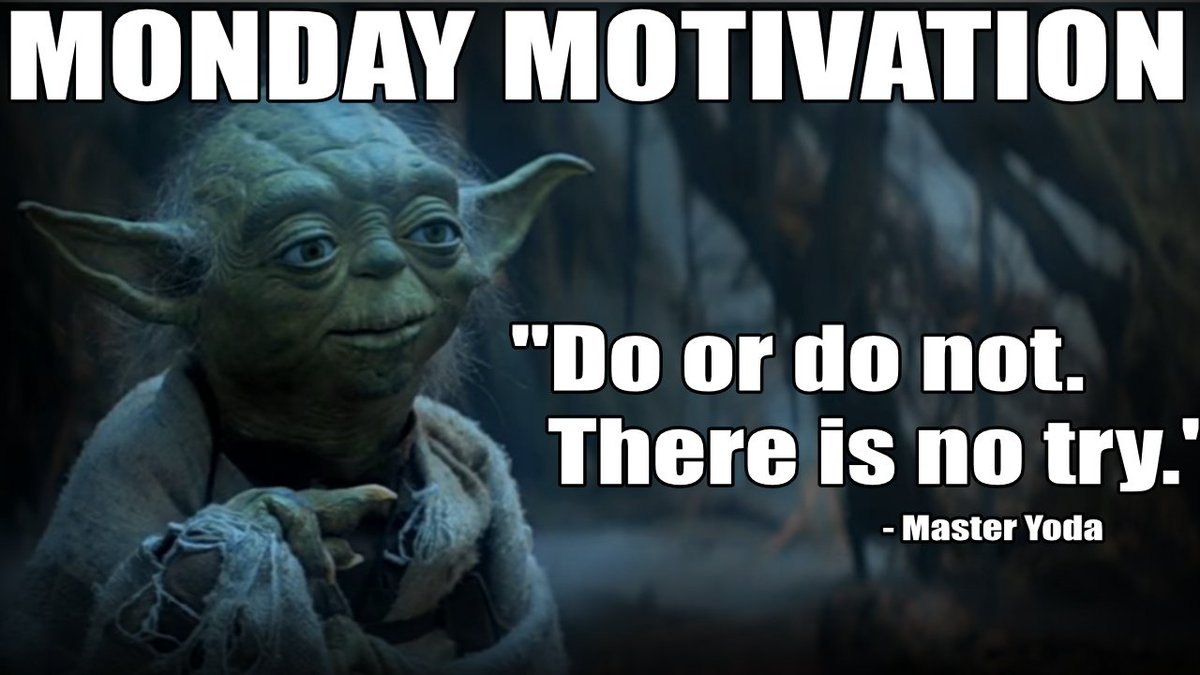 Jenny_And_Alex's tweet photo. "DO OR DO NOT. THERE IS NO TRY." - Master Yoda :-)
VID: https://t.co/dhRwjgYk7X
.
.
.
.
#MondayMotivation #MotivationalMonday #MotivationMonday #getmotivated #Motivated #motivate #Motivation #motivational #MotivationalQuotes #MondayMorning #MondayMood #mondaythoughts #MondayBlues https://t.co/EakLK2PyCh
