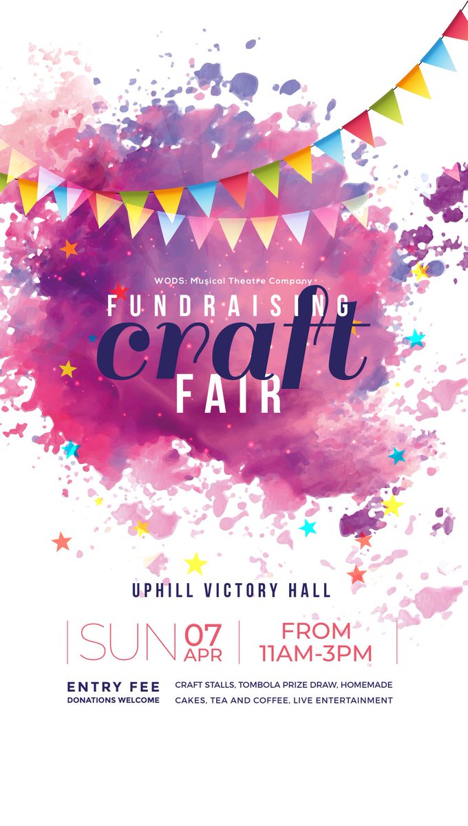 WorleOperatics's tweet photo. WODS Musical Theatre Company are running a Fundraising Craft Fair - Sunday 7th April - see poster for more details! https://t.co/TBAn3reyhV