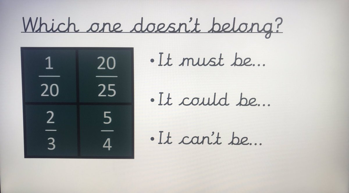 Monday Maths. 
Started with a retrieval activity followed by a quick reasoning activity using sentence stems to help build language and mathematical thinking. A great way to start the week. #masterymaths <a href="/WYorksMathsHub/">West Yorkshire Maths Hub</a>