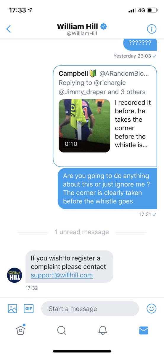 AaronMcCormack7's tweet photo. @WilliamHill  absolute joke. Every other betting company has now paid out on this apart from them. #Frauds https://t.co/iez6Av0XuN