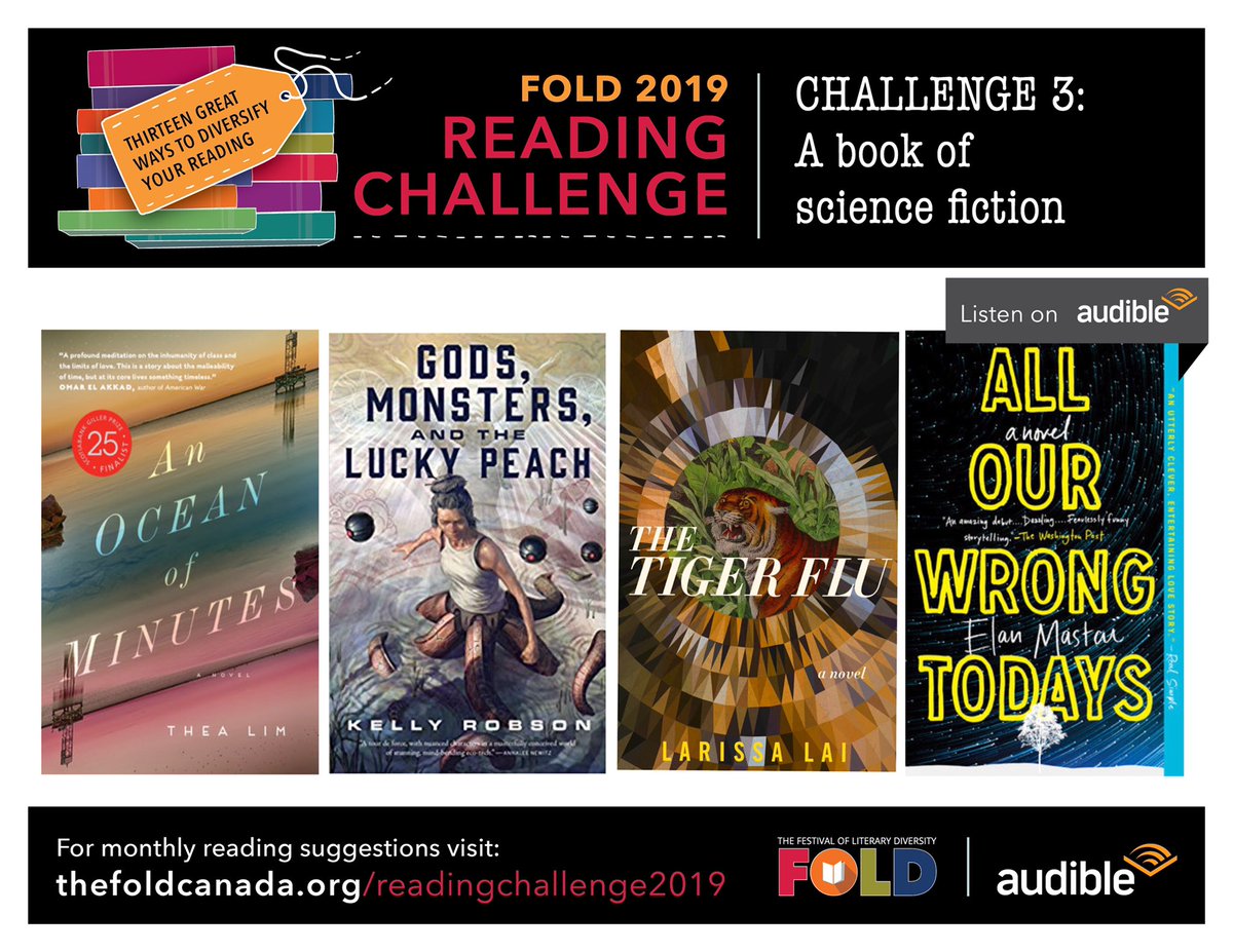 We’re busy here at the FOLD headquarters, but never too busy to bring you even more books to love. Our March Reading Challenge is all about science fiction, and we have some great recommendations for you! Check them out on our blog today: http://thefoldcanada.org/reading-challenge-3-book-science-fiction/ … #FOLDRC19