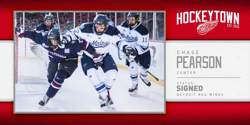 The #RedWings today signed center Chase Pearson to a two-year entry-level contract, beginning with the 2019-20 season. Pearson will sign an amateur tryout contract with <a href="/griffinshockey/">Grand Rapids Griffins</a> &amp; join the Griffins later this week.

More: redwn.gs/2TSe9Dv