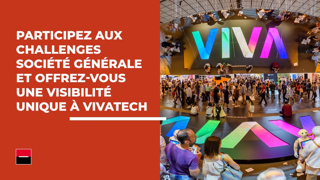SocieteGenerale's tweet photo. Visibilité, stand, networking, collaboration : faites décoller vos projets lors de #Vivatech et participez à #AfricaTech🌍 grâce aux challenges Société Générale en pitchant votre startup🚀 et ses solutions innovantes pour le continent africain sur https://t.co/R3iKxfMiP7 https://t.co/9wpXVKTx98