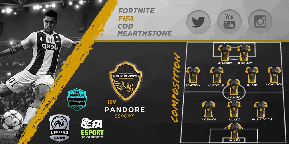 Pandore_eFoot's tweet photo. Soirée compétition : 

Coupe de France : 
@FCNewpi

Journée 11 : @eSportFA_FR L2
@M0STWANTED_fifa

Journée 12 : @eSportFA_FR L2
@VATOS_ESPORT

Journée 13 : @FVPAeSport L2 
@exten_sia

Journée 9 : CPL L2 : 
XIAngels

En direct sur YouTube https://t.co/eqauLQP3YN

@Pandore_esport https://t.co/iRPYGElSwS