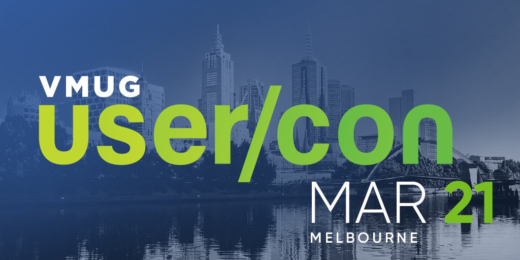 Don't miss the Melbourne VMUG UserCon this Thursday March 21. Register here: bddy.me/2Tbnimd <a href="/mvmug/">Melbourne VMUG</a>#MelbourneVMUG