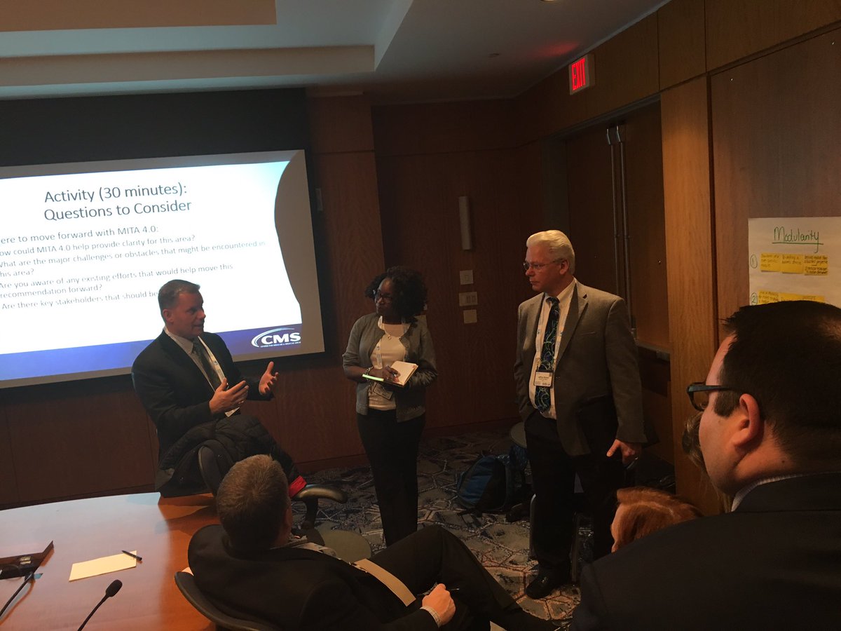 deecath2's tweet photo. The MITA Governance Board brainstorms about MITA 4.0 @HealthITCONNECT 2019. #HealthcareITConnect #mitrehealth #medicaid https://t.co/GtscYmZHLF