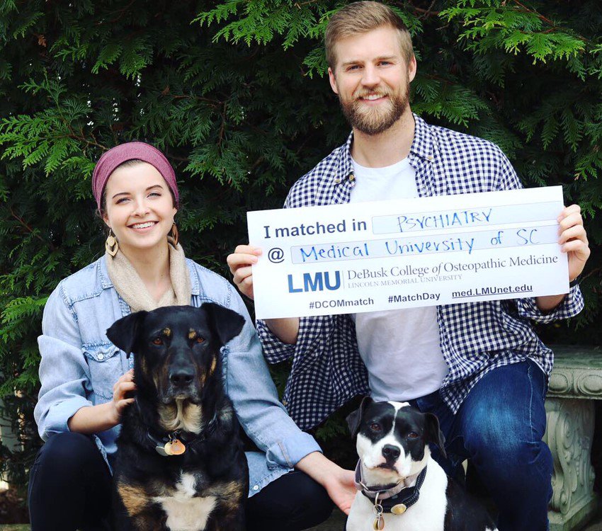 DCOMtweets's tweet photo. We are joining Tyler Wilson and his family in congratulating him because he matched! Tyler matched in Psychiatry at Medical University of South Carolina in Charleston, South Carolina! 
#DCOMmatch #Match2019 #MatchDay2019 https://t.co/TfEll2lUoQ