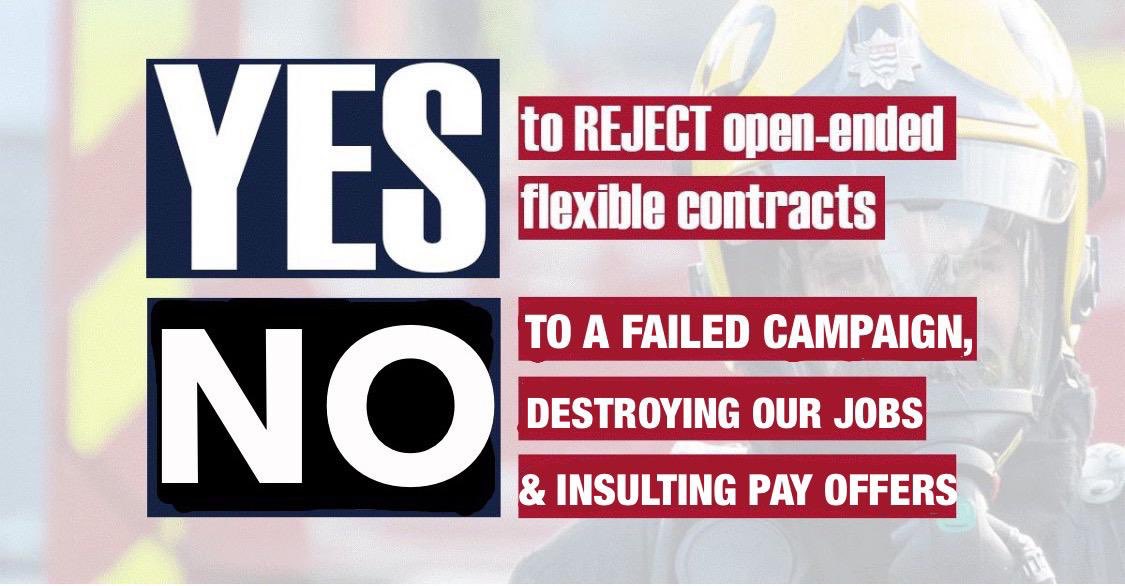 Standing with London Regions position to-

VOTE YES 
To reject pay offer

VOTE NO
To continue with the strategy of Workstreams in the negotiations.

Please RT

<a href="/LondonFBU/">London FBU</a> ✊🏻
