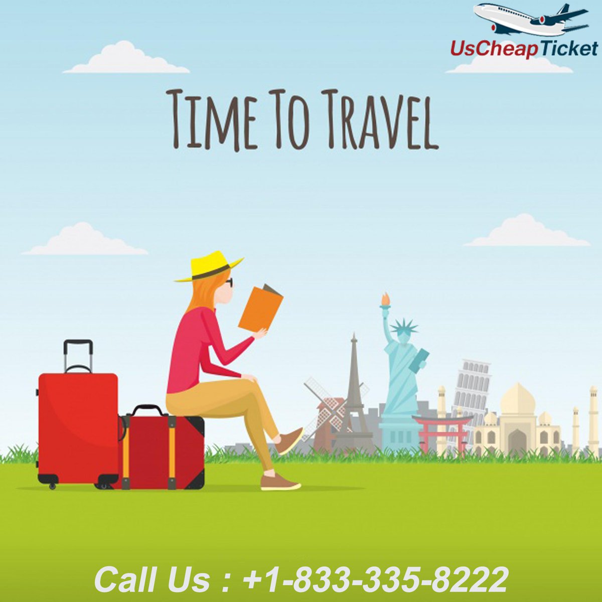 Uscheapticket's tweet photo. Booking air tickets have never been this convenient and economical uscheapticket is offering 40% off on  airlines.
Call: +1-833-335-8222
Visit us at : https://t.co/rbF250nx1m 
#cheapestflight #TravelAgent #Travelling #WorldTour #FlightDeals #CheapFlight #TravelDeals #CheapTravel https://t.co/wTQMlmS56e