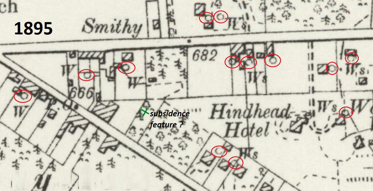 Geoinvestigate's tweet image. #Geoinvestigate's #geotechnical #deskstudy #siteinvestigation identifies buried #waterwell as possible cause of #subsidence in this #Hampshire town. Hand-dug Victorian #well on other side of the road may extend to 100m depth in Hythe Formation sands in this topographic high!