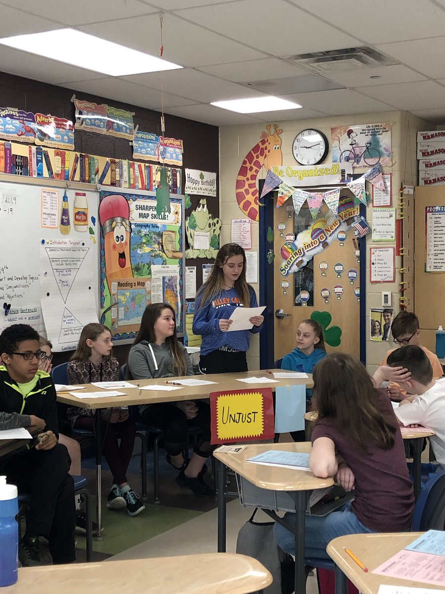 6th graders participating in a formal debate on whether Hammurabi’s Code was just or unjust while their classmates scored the debate. <a href="/AnnetteSpagnolo/">AnnetteSpagnolo</a>