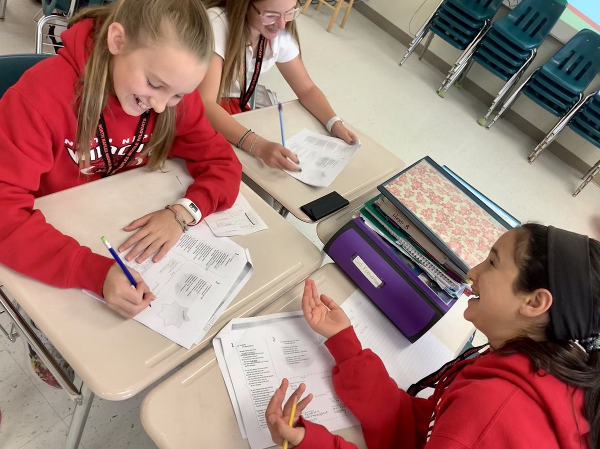 Booklady_721's tweet photo. The madness has begun! 🤓 Our first four poems were read, analyzed, &amp; enjoyed! Loved listening to their discussions of literary techniques &amp; theme in each pairing. Poetry rocks! 😄🎉💕 #whyIteach #NCTEvillage #ELAchat @ncte #GiveKidsChoice #poetry #engchat #LetThemRead 📚💜 https://t.co/EZHz3HXwpy
