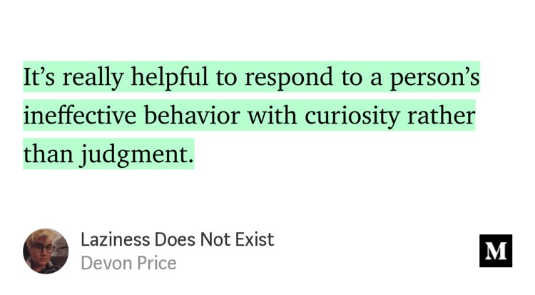 roboticwrestler's tweet photo. A nice essay by a professor of social psychology: “Laziness Does Not Exist” by @dr_eprice https://t.co/Z79123qfrC https://t.co/CeQK0sCDoF